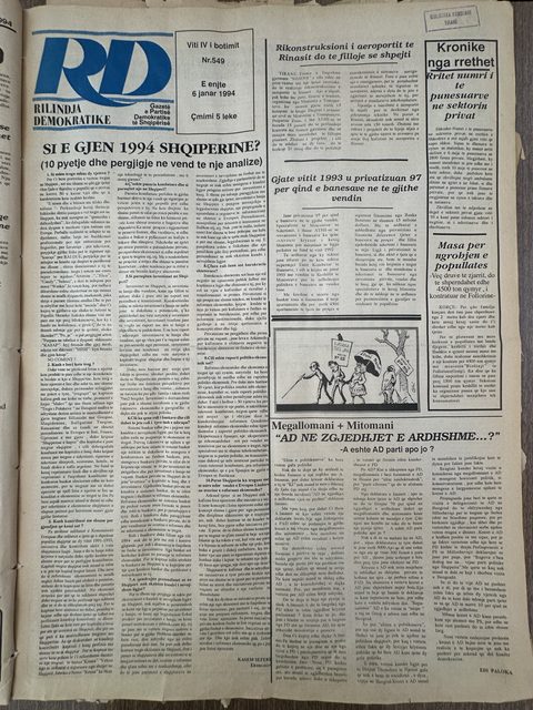 Rilindja Demokratike 1994-01-06