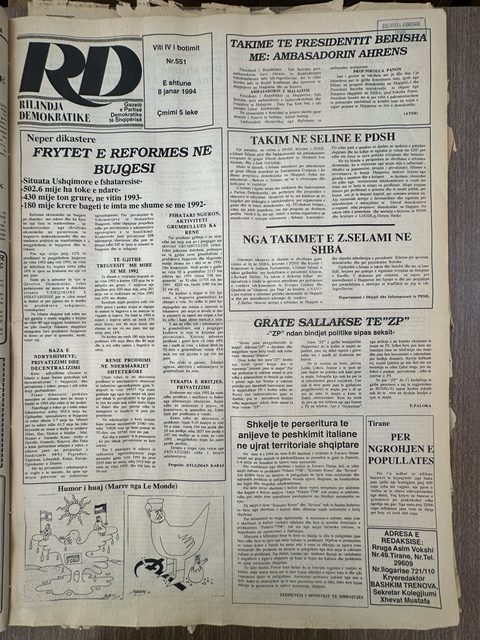 Rilindja Demokratike 1994-01-08