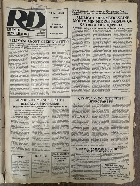 Rilindja Demokratike 1994-01-15