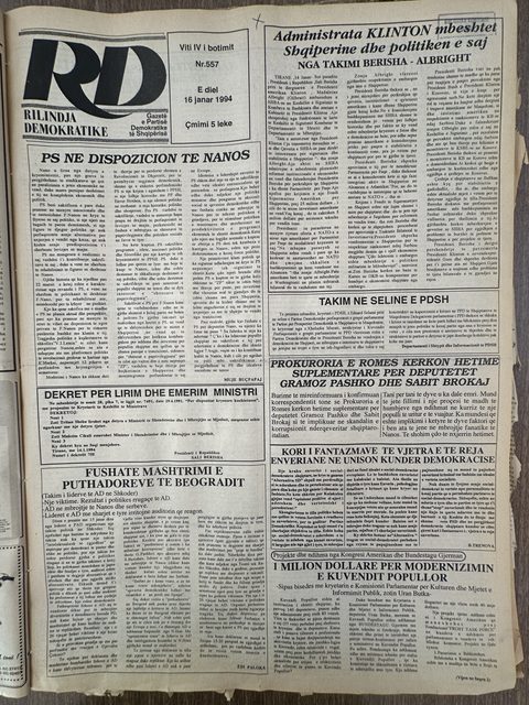 Rilindja Demokratike 1994-01-16
