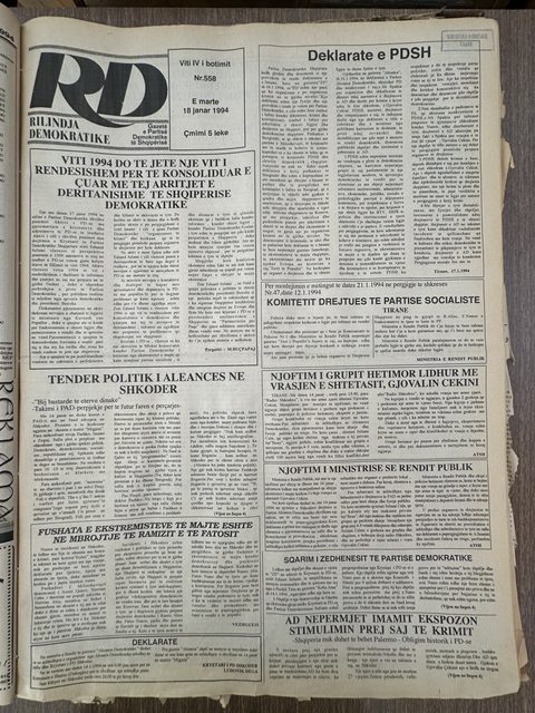 Rilindja Demokratike 1994-01-18