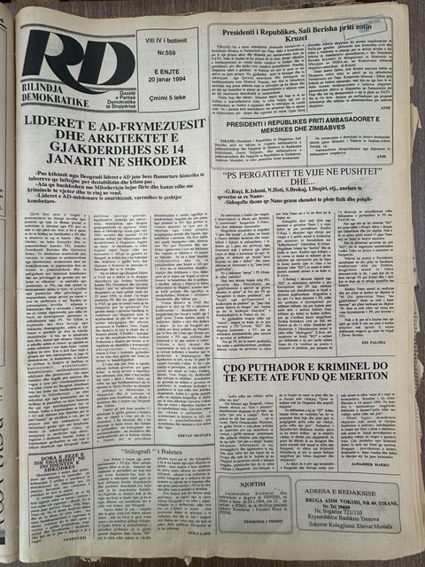 Rilindja Demokratike 1994-01-20