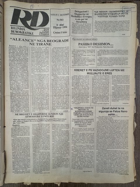 Rilindja Demokratike 1994-01-23
