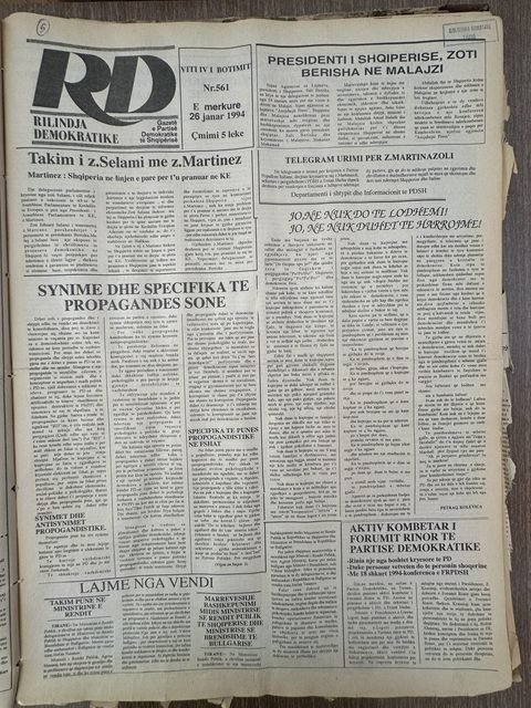 Rilindja Demokratike 1994-01-26