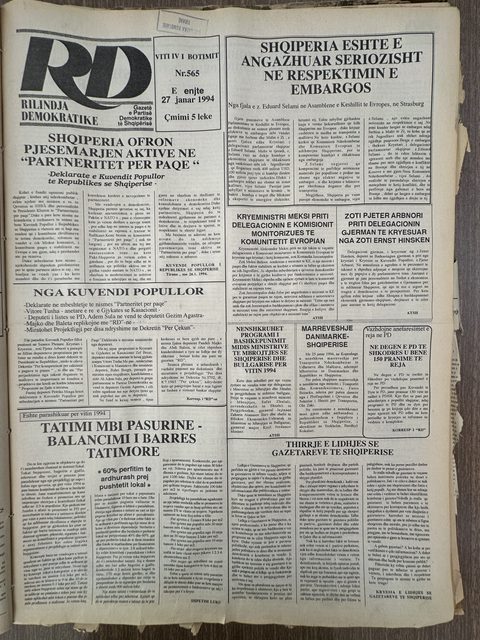Rilindja Demokratike 1994-01-27