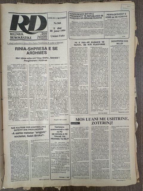 Rilindja Demokratike 1994-01-30