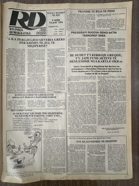Rilindja Demokratike 1994-04-14