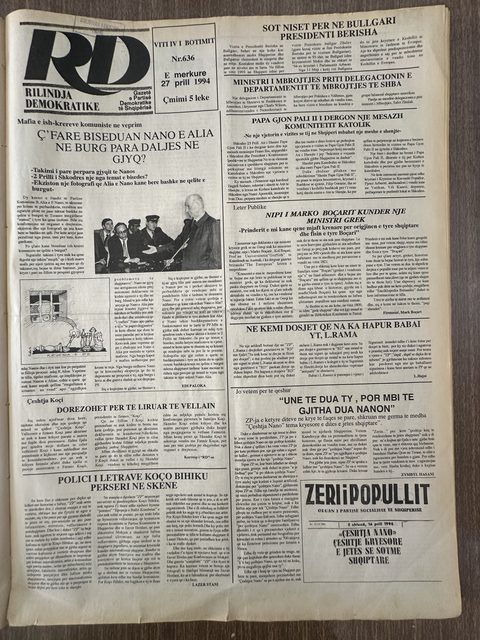 Rilindja Demokratike 1994-04-27