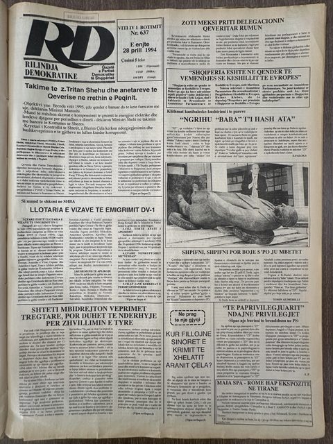Rilindja Demokratike 1994-04-28