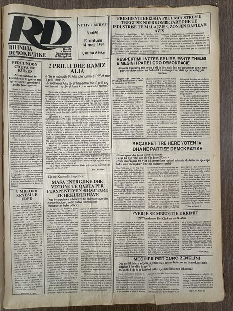 Rilindja Demokratike 1994-05-14