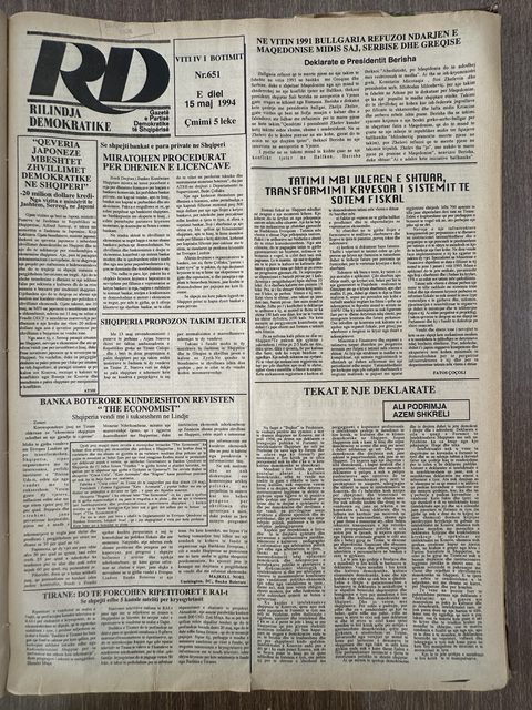 Rilindja Demokratike 1994-05-15