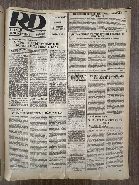 Rilindja Demokratike 1994-05-27