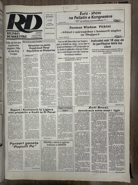 Rilindja Demokratike 1995-01-19