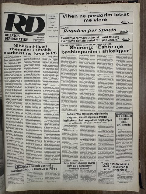 Rilindja Demokratike 1995-01-29