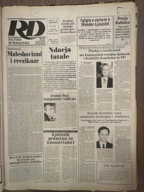 Rilindja Demokratike 1995-12-14
