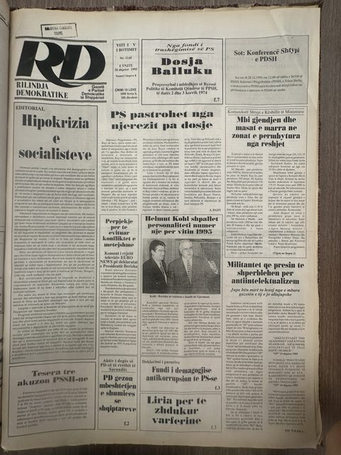 Rilindja Demokratike 1995-12-28