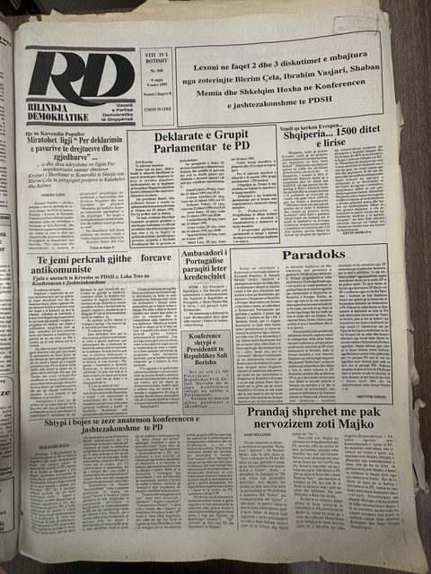 Rilindja Demokratike 1995-03-09