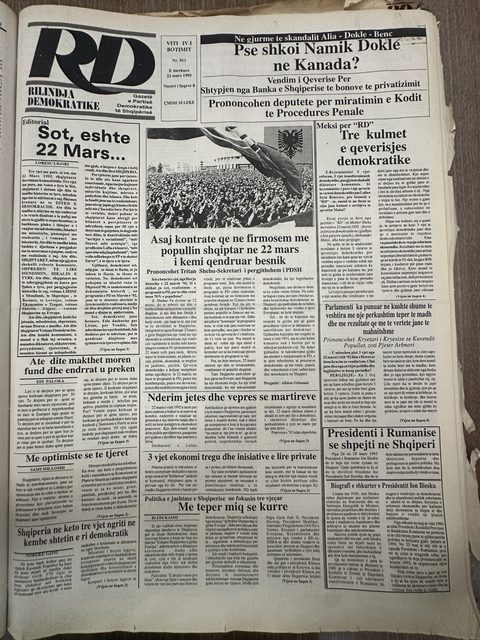 Rilindja Demokratike 1995-03-22
