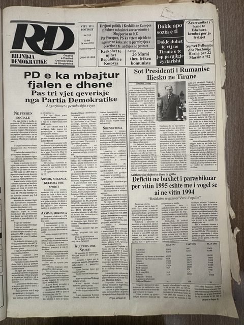 Rilindja Demokratike 1995-03-26