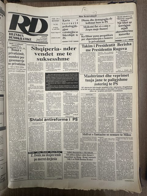 Rilindja Demokratike 1995-04-15