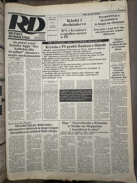 Rilindja Demokratike 1995-04-21