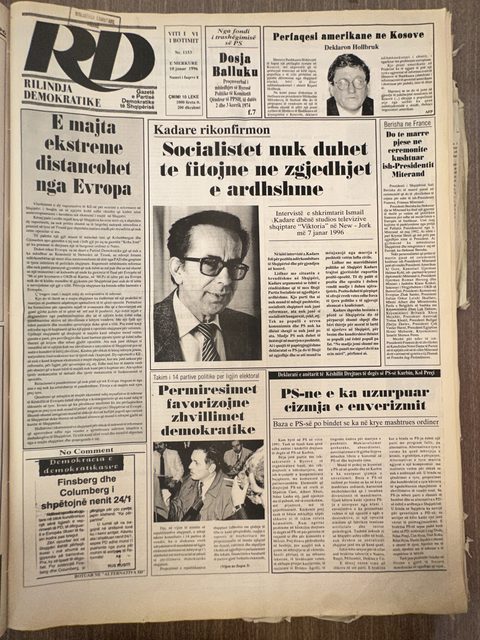 Rilindja Demokratike 1996-01-10