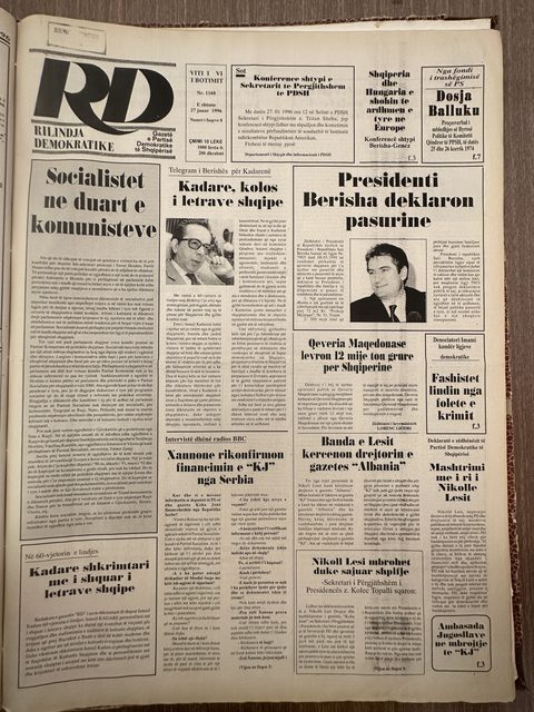 Rilindja Demokratike 1996-01-27