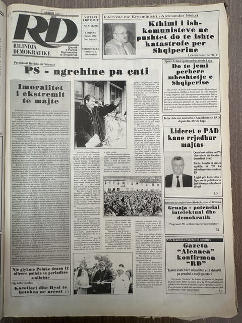 Rilindja Demokratike 1996-05-09