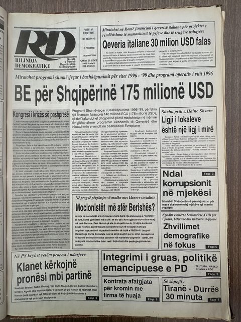 Rilindja Demokratike 1996-08-23