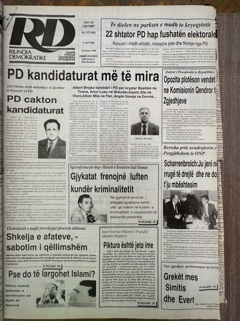 Rilindja Demokratike 1996-09-21