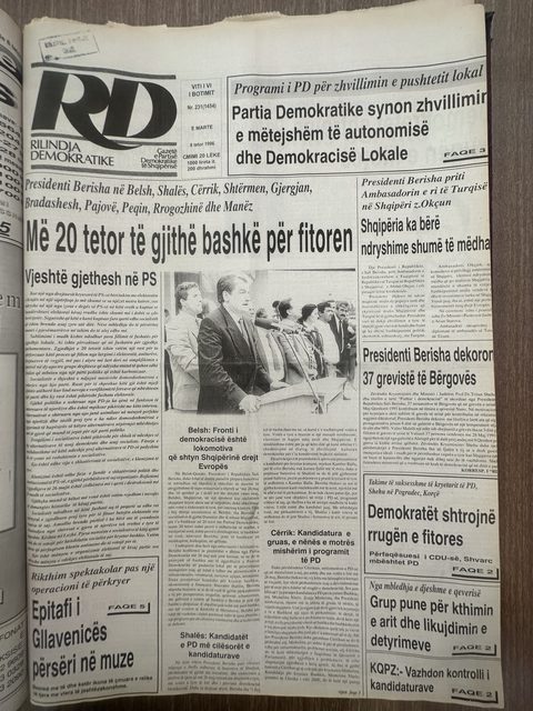 Rilindja Demokratike 1996-10-08