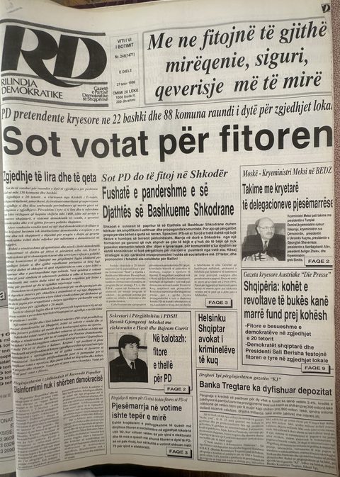 Rilindja Demokratike 1996-10-27