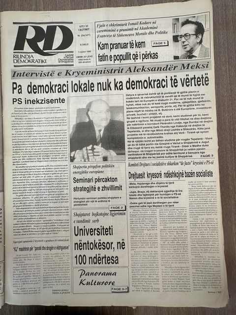 Rilindja Demokratike 1996-11-03