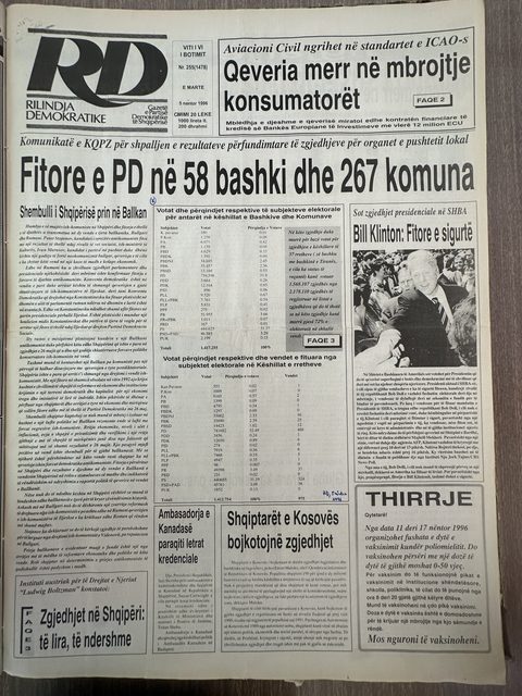 Rilindja Demokratike 1996-11-05
