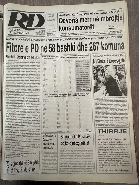 Rilindja Demokratike 1996-11-05