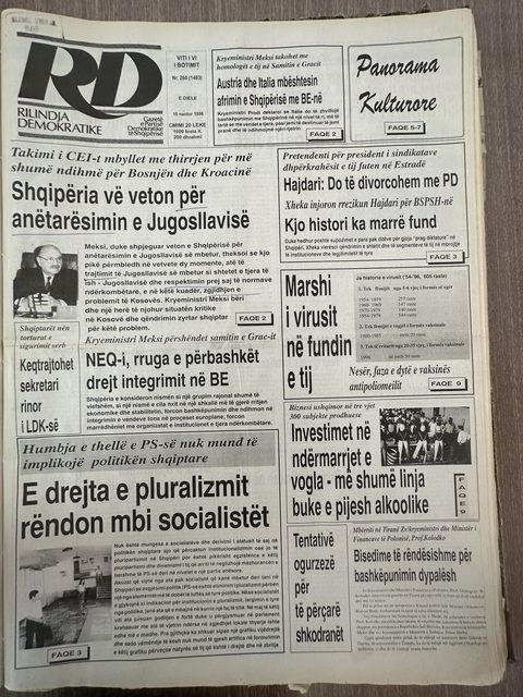 Rilindja Demokratike 1996-11-03