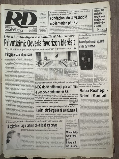 Rilindja Demokratike 1996-11-12