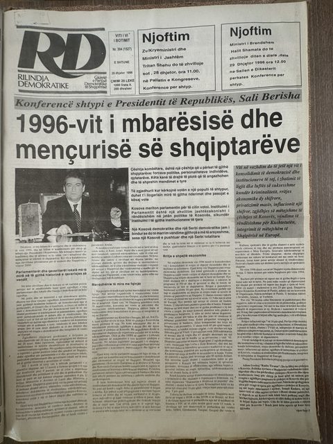 Rilindja Demokratike 1996-12-28