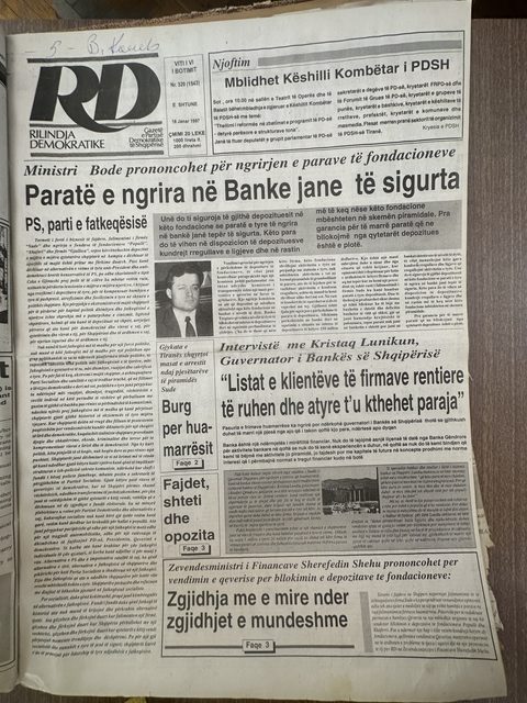 Rilindja Demokratike 1997-01-18