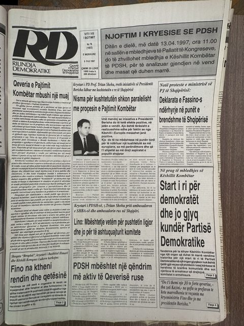 Rilindja Demokratike 1997-04-09