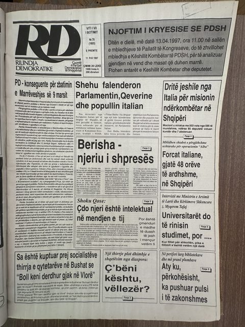 Rilindja Demokratike 1997-04-11