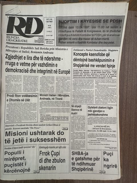 Rilindja Demokratike 1997-04-13