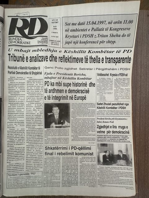 Rilindja Demokratike 1997-04-15