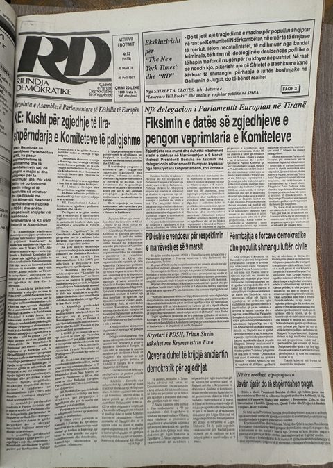 Rilindja Demokratike 1997-04-29