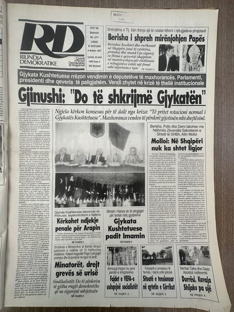Rilindja Demokratike 1997-12-06
