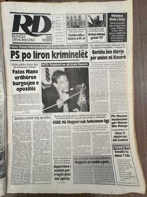 Rilindja Demokratike 1998-07-03