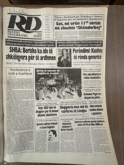 Rilindja Demokratike 1998-10-31