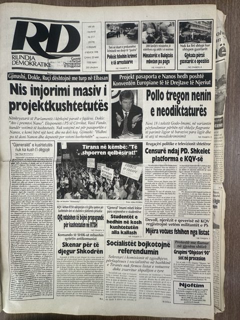 Rilindja Demokratike 1998-11-06