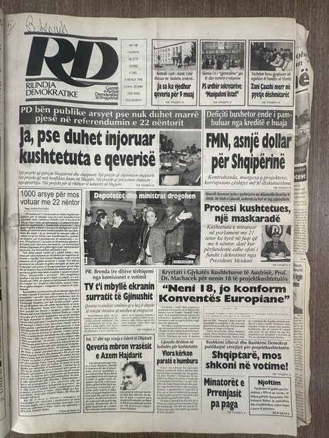 Rilindja Demokratike 1998-11-08
