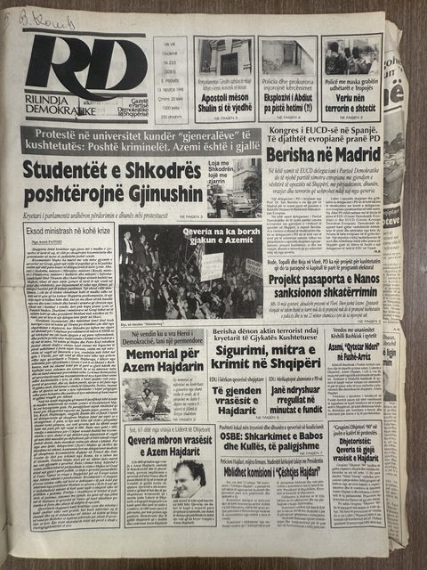 Rilindja Demokratike 1998-11-13